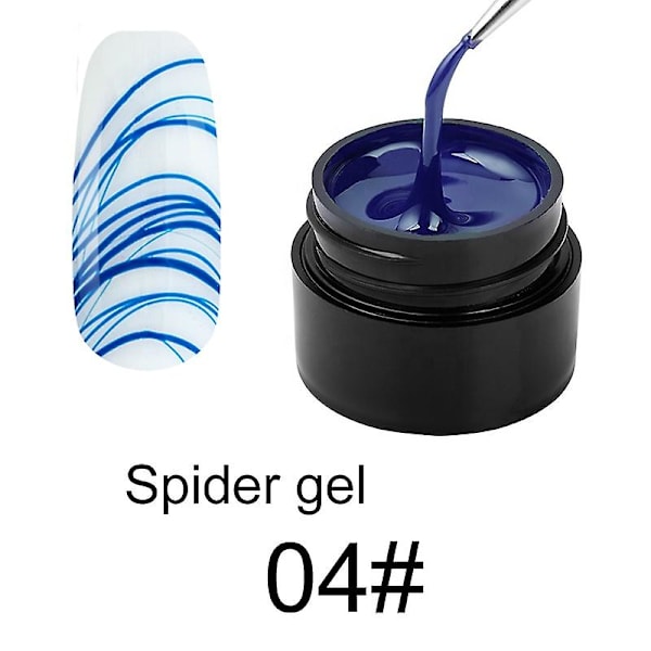 3D målargel för spindelnaglar, kreativ tråddragning, nagelgelpolish, nagelkonst för manikyr c04