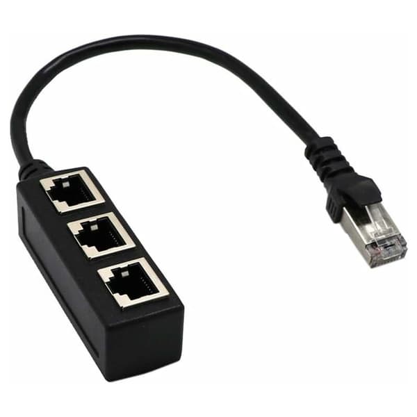RJ45 Netværk 1 til 3 Port Ethernet Adapter Adapterkabel Netværkskabel Splitter