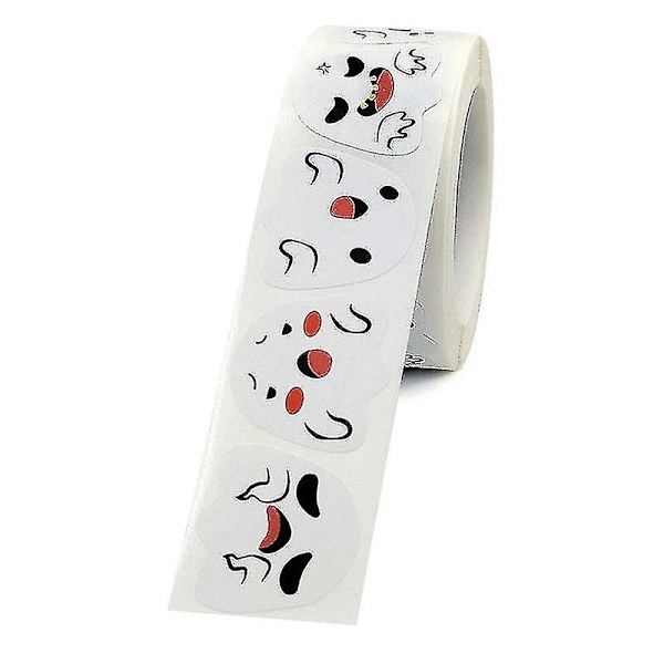 2x500 st Christmas Ghosts Rolling Stickers Candy Envelopes Gift Decorative Labels
