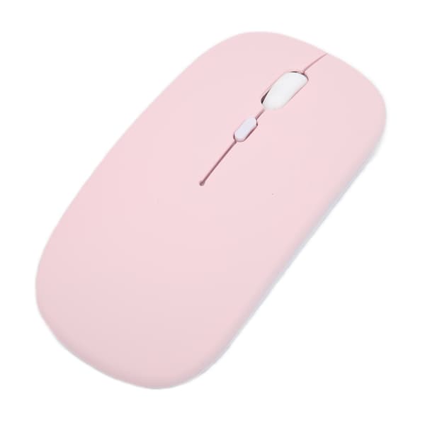 Wireless Mouse Smart Mini Portable 2.4G Cordless Mouse with Receiver Charging Cable for Office Laptop Computer Tablet Pink Dual Mode