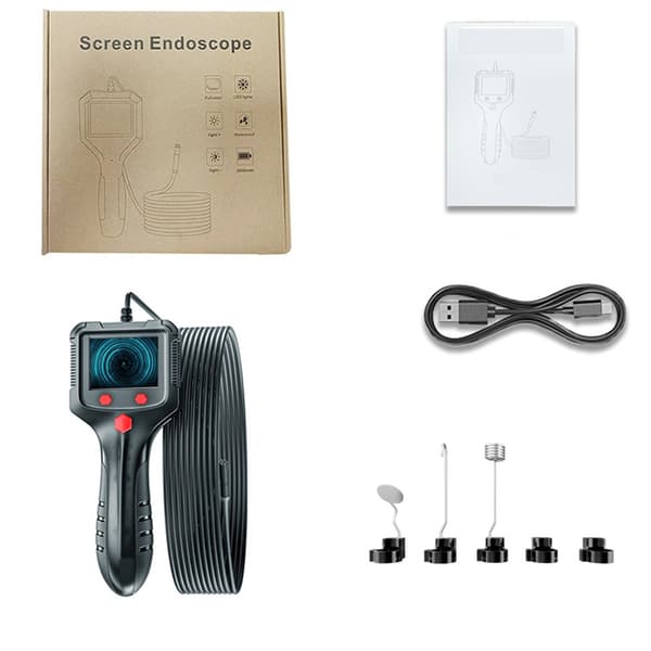 HD Endoscope Camera with 2.4-Inch IPS Screen – 10m Inspection Camera with 6 LED Lights 10m 10m 10 m