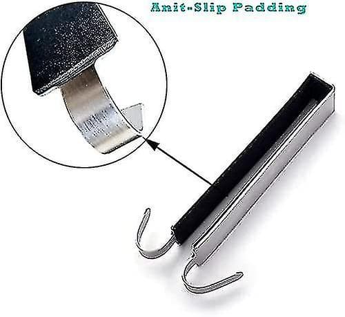 2023-Two Extended Shower Door Hooks, 2 per pack. Hook for frameless glass shower door. Double towel hook (silver) 2 pcs)