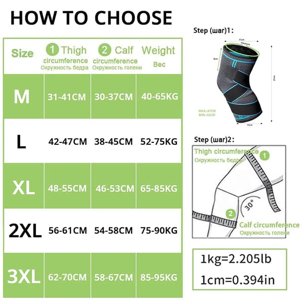 Sport Knee Pads, 2 Pieces Adjustable Elastic Knee Pads, Sport Compression Knee Pads,