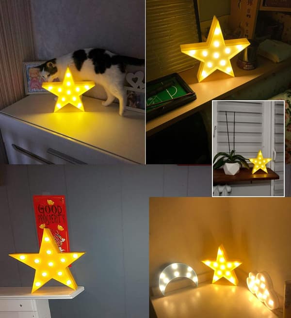 Tähtimerkin yövalo, pöytävalaisin muodossa