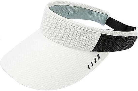 Solhat til kvinder, sommer, bred skygge, strandhat, solhat UV-beskyttelse 50 med bånd, stråhat, visir, sommerhat, hvid