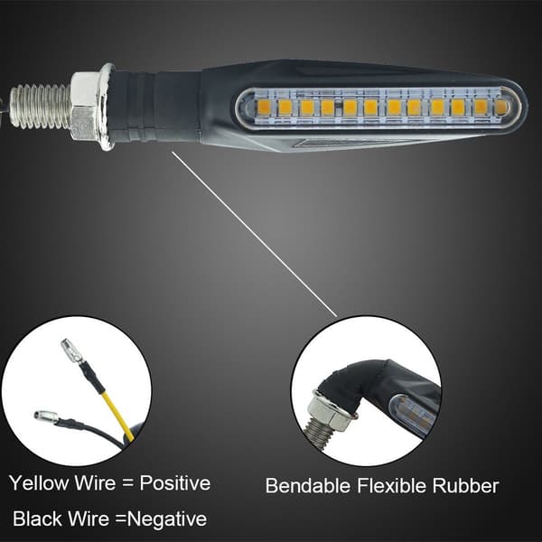 st LED Motorcykel Blinklys Dynamisk - Motorcykel Blinklys - Universal - Fleksibel - Dynamisk