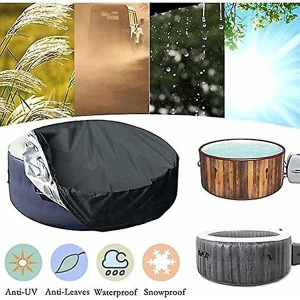 Protective cover for pool or spa, round sun protection for outdoor spa, waterproof and dustproof cover