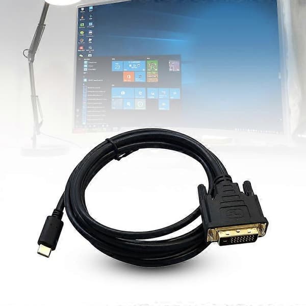 1,8 m kannettava 4K-teräväpiirtoinen Type-C–DVI-adapterikaapeli tietokoneelle