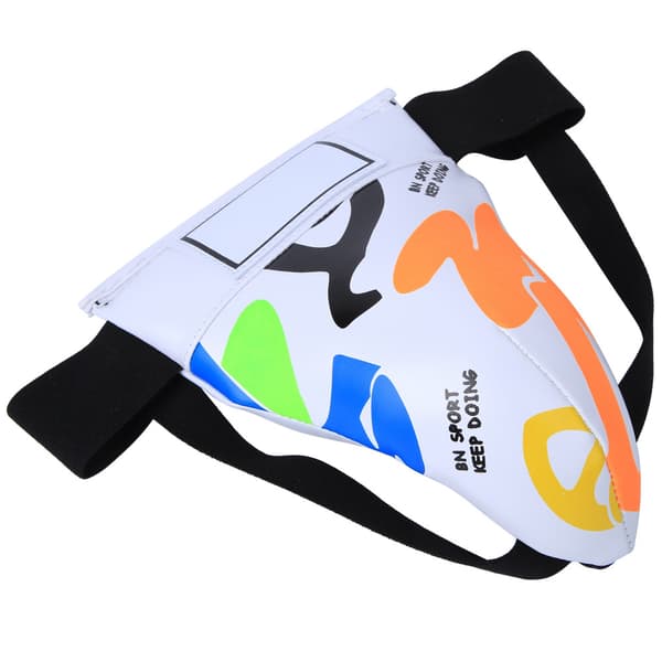 BN FIGHT Graffiti Barn Jockstrap Ljumsk Skydd Utrustning för Boxning Sanda Taekwondo Träning vit