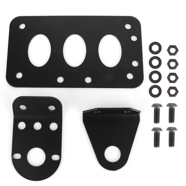 Motorcykel Nummerpladebeslag Holder Sidemonteret Baglygte Aluminiumslegeringsramme Sort