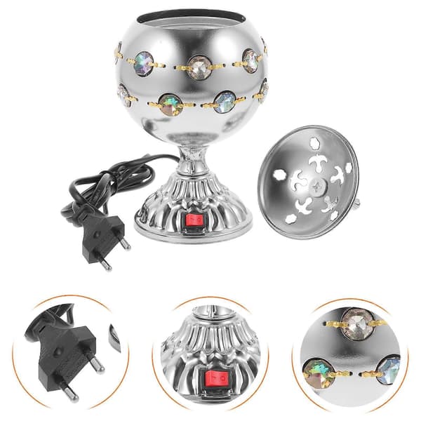 Electric Arabic Incense Burner Desktop with Lid Plug-in Censer Ornament EU Plug
