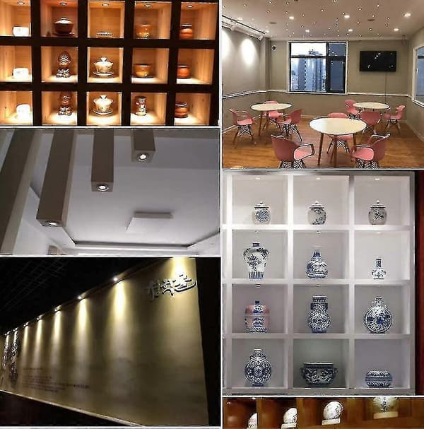 2024 Sort 9 stk Mini 12v 1w LED Indbyggede Spotlights Ip65, 3000k (120, Varm Hvid).