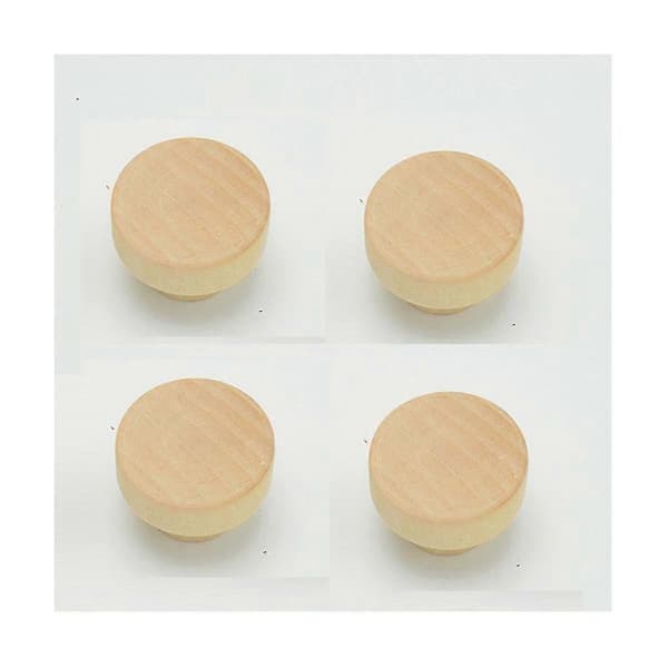 15 Pcs Wooden Drawer Knobs, Furniture Knobs, Wooden Cabinet Knobs for Cabinets and Drawers, Round W