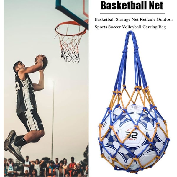 Basketballnetpose - Nylonnetpose - Bærbar fodboldnetpose til