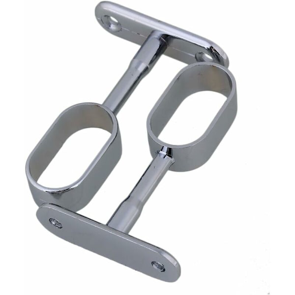 2 st 16 mm silverpläterade garderobsstänger i zinklegering