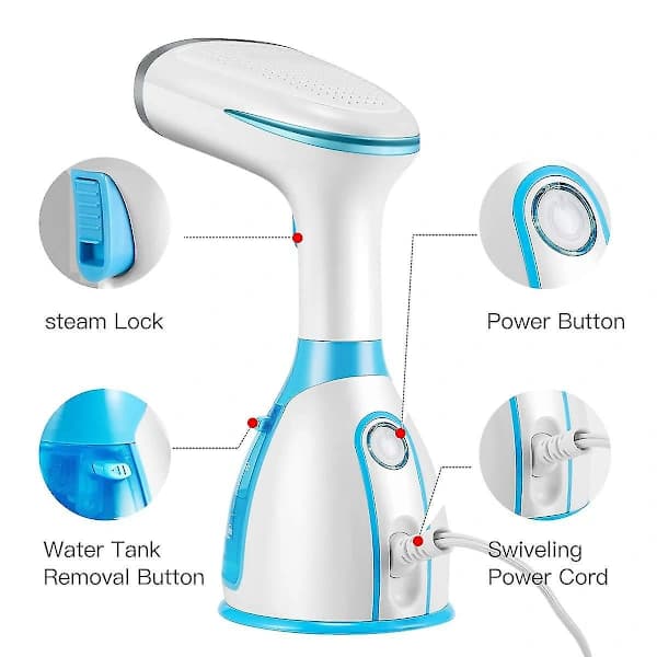 Portable Garment Steamer, Handheld Clothes Steamer for Travel, 280ml High Capacity