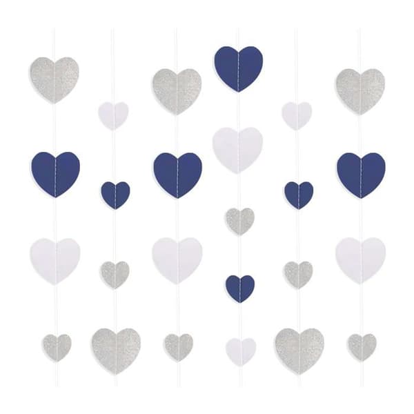 4 hjertegirlandere - papir - bryllup/Valentinsdag