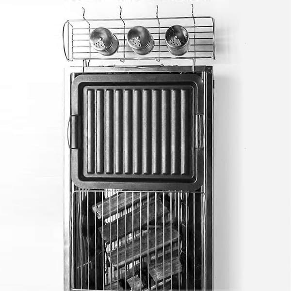 Utendørs grillpanne, emaljert grillpanne, non-stick BBQ-panne, multifunksjonell grillpanne, pikniktilbehør
