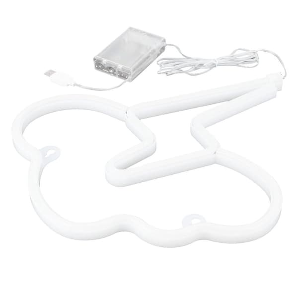 LED-neonkyltti, 2-värinen LED-neonvalo, paristo tai USB KLB