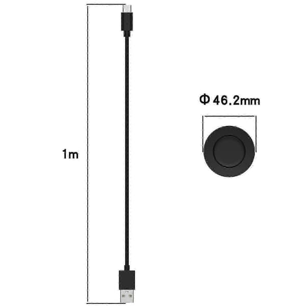 For Watch S1 M2108W1 Magnetisk trådløs lader med 1m kabel - Hurtiglading for smartklokker