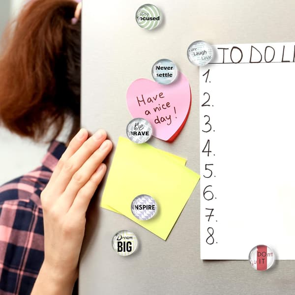 Inspirational Glass Refrigerator Magnets - Fun Fridge Magnets - Decorative