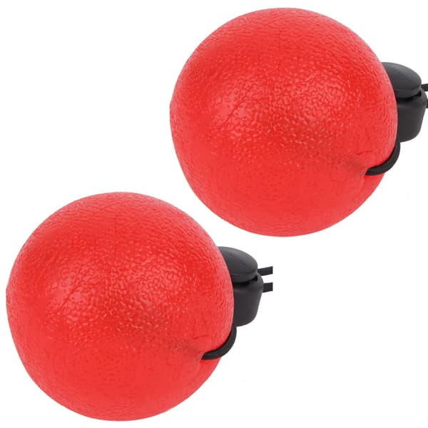 2pcs Silicone Hand Grip Balls for Pressure Reduction Wrist Training Massage Recovery Tool Red 25 Degrees