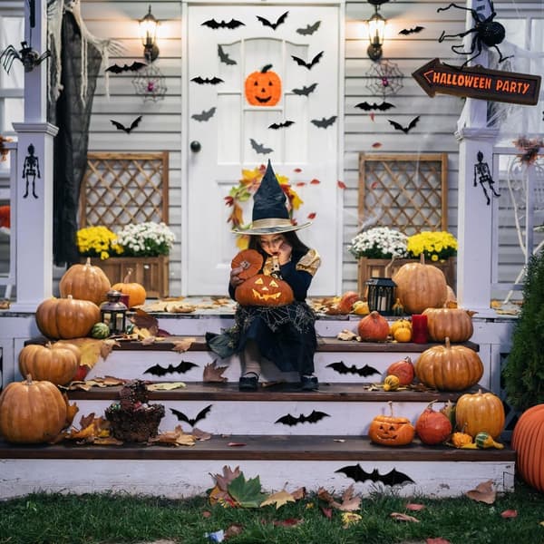 72 Pcs - Bat Decals - Decorative Bat Stickers - Halloween Decoration