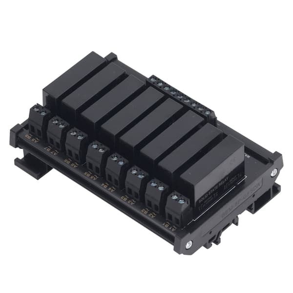 Solid State -relemoduuli DIN-kiskoasennus 8-kanavainen Solid State -rele 3-32VDC tulo 5-8A 24-480VAC kuorma