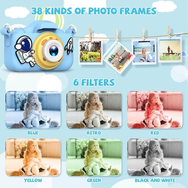 Kids Camera for Kids, 20MP HD Digital Camera, Portable Selfie Camera with 32GB SD Card