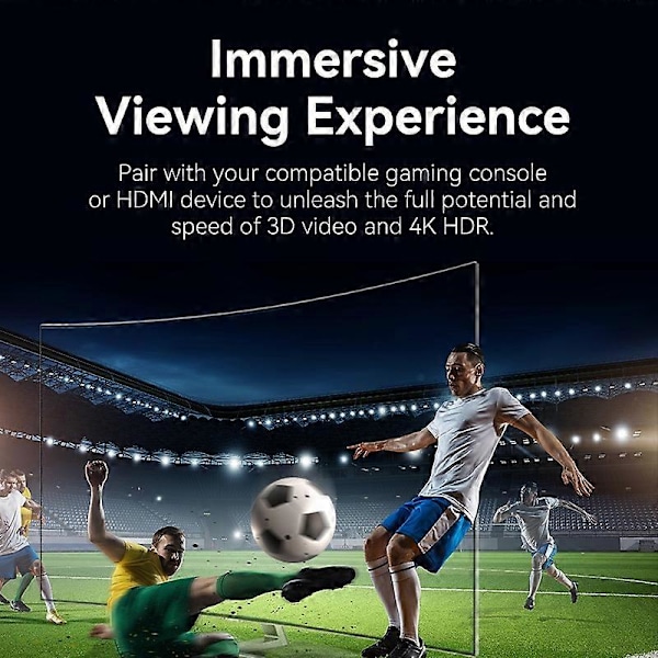Typ A VENTION ALJBH 2m HDMI Hann til Hann Gullbelagt Adapterkabel 4K 60Hz PVC-kabel