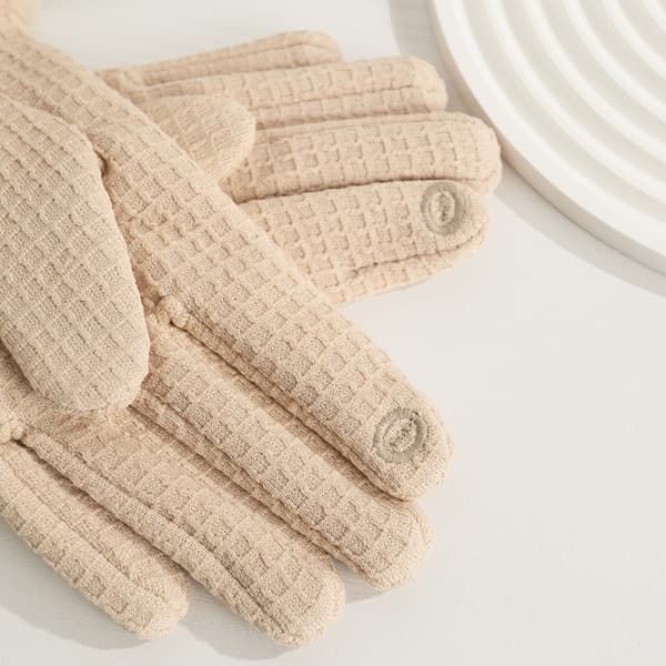 Berøringsskærmskompatible Termiske Handsker - Vindtætte Fleeceforede Varme Handsker til Vinterudendørsaktiviteter Khaki Khaki Khaki