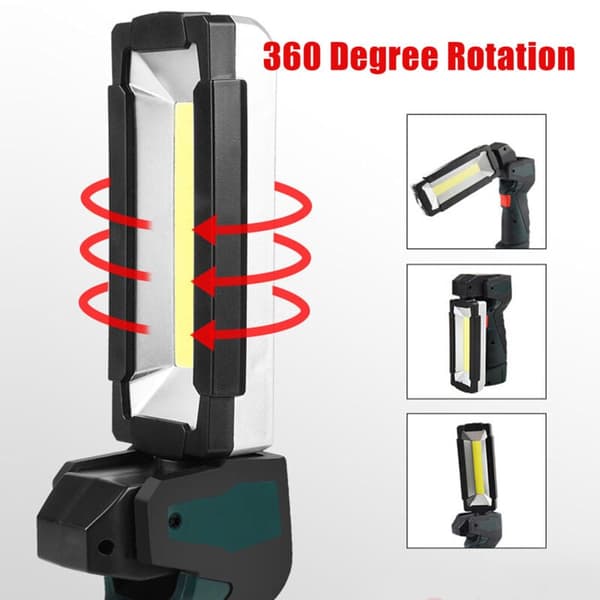 360° Rotating USB Rechargeable Magnetic COB Work Light, 5 Modes, Compatible with Mechanics, Car Repair, Home, Garage, Emergencies, Camping