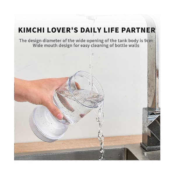 Pickle Container Jar Easy Separation Leak-Proof Lid Canned Pears Olives Pickled Cucumber
