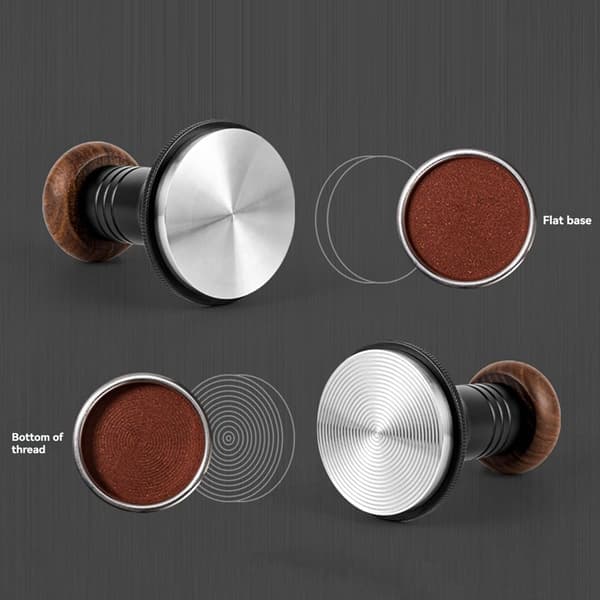 Elastisk Tamper Kraftbalanserad Fyllningspulverhammare, Justerbar Press, Kaffe Impact Pulverhammare 58mm
