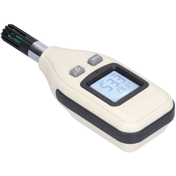 Digital termometer och hygrometer med LCD-bakgrundsbelysning, hög precision för temperatur och luftfuktighet (batteri ingår ej)