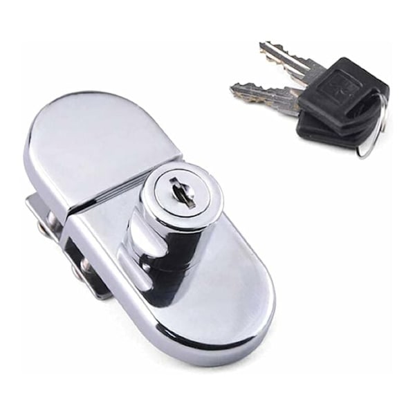 Glass Door Lock for 5-8mm Pivot Hinges, No Drilling Required, Includes 2 Keys