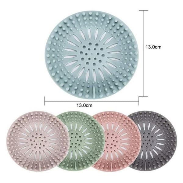 Sett med 5 vaskesiler, silikon, 13x13 cm, assorterte farger