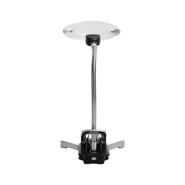 5X/10X Desktop Magnifier with LED Light Adjustable Magnifying Glass for Reading and Jewelry Making