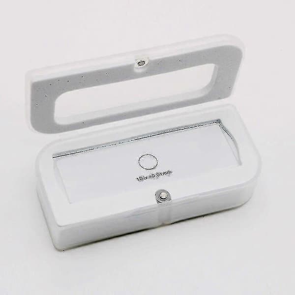25*75mm 0,01mm Mikroskop Objektmikrometer Kalibrer Mikroskopglas med En Skala