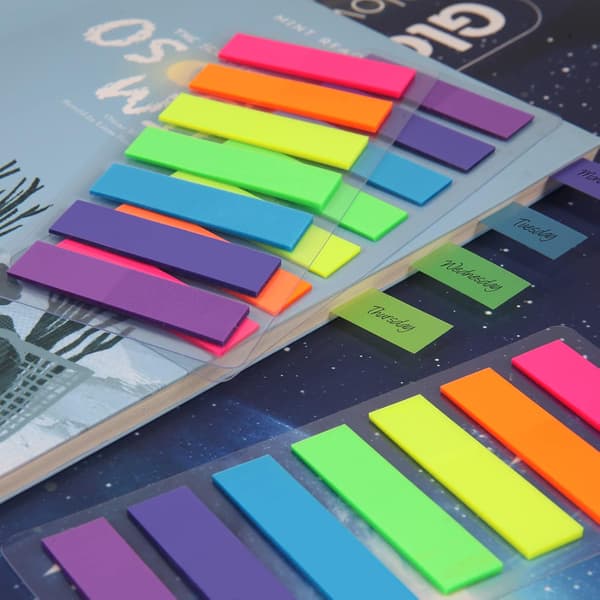 Sticky Notes Bogmærker Sticky Notes Transparent Film Tekstmarkeringspenne