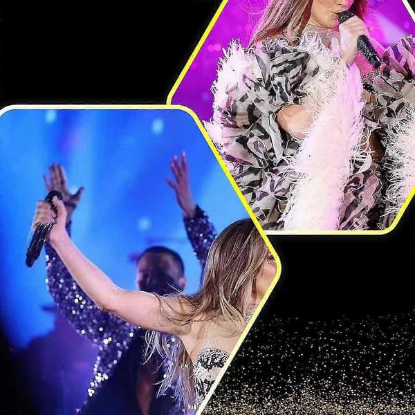 Microphone Handle Cover, Glittering Bling Crystals Microphone Handle Sleeve for Party & TV Show, for Most Wireless Microphones