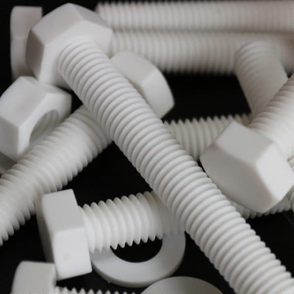 Hex Bolt, (pp), M10 X 70mm, Plastic Bolts, Nuts & Washers, - Screws 20pcs White Szkyd A