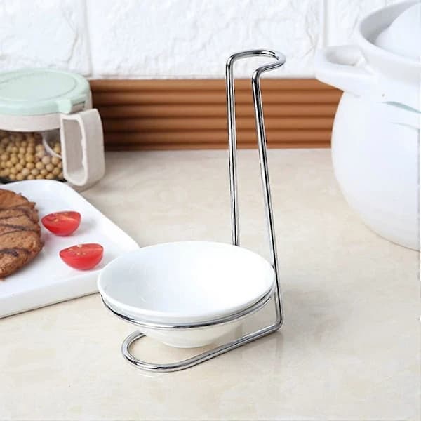 Skeholder Suppeøseholder Køkken Rustfrit Stål Suppeøse Bedste Suppeøse Dørslag Holder Stativ Suppeøseholder Slevholder Stativ