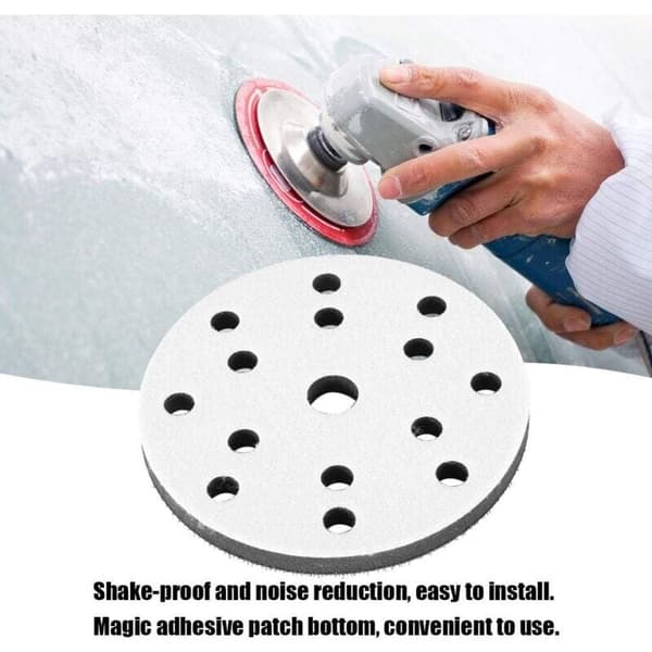 10 Myke Slipeputer, 150 mm Diameter med 15 Hull - Kompatible med Eksenterslipere