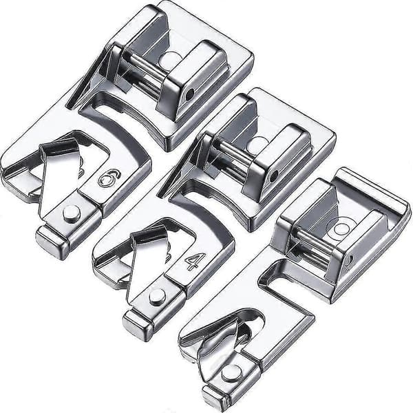 3 st Smala Rullsöms Symaskinsfötter Set Hushållssömnad