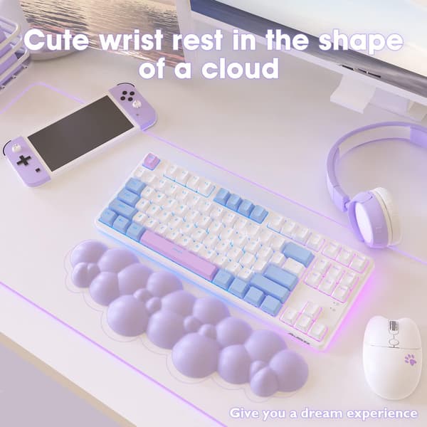 Håndledsstøtte til Gaming-tastatur, Håndledsstøtte i Memoryskum, Ergonomisk