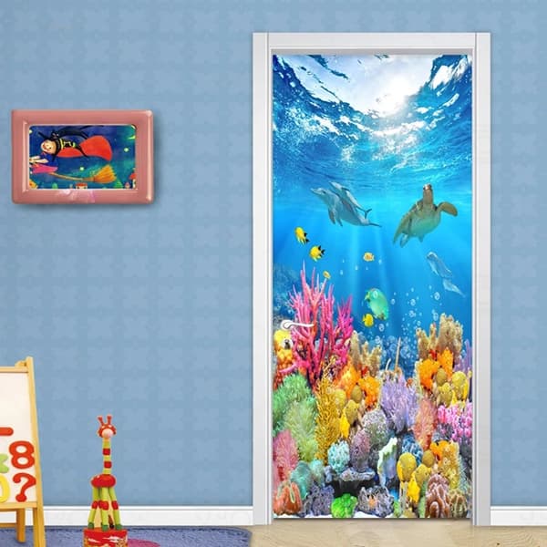 77x200cm Door Sticker Trompe l'oeil Effect 3D Wallpaper (Style 32)