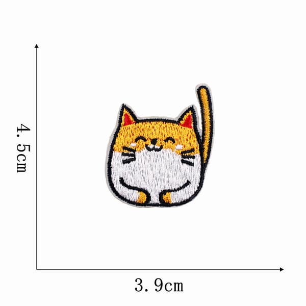 /#/15 stykker tegneserie katt broderte stofflapper/#/