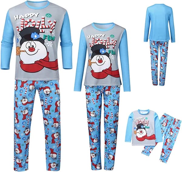Jul Foreldre-Barn Trykk Langermet Pyjamas Hjemmeklær Jul 2-Delt Sett, Mann M