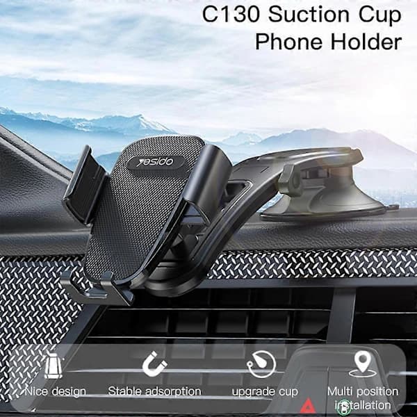 Yesido C130 Car Phone Holder with Suction Cup for Dashboard